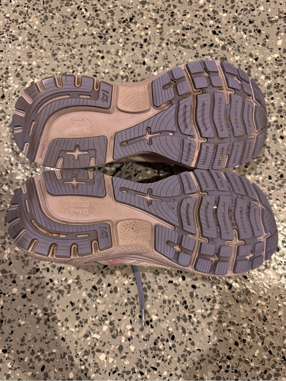 Brooks Women's Running Shoes in Lavender and Light Pink Accents - Picture 7 of 8